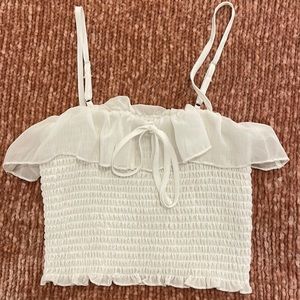 White crop top